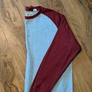 Men's Red Head Raglan Henley Thermal Shirt